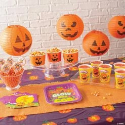 10" Jack-O’-Lantern Hanging Paper Lantern Halloween Decorations - 12 Pc. -Halloween Costumes Trunk or Treat Shop 10 jack o lantern hanging paper lantern halloween decorations 12 pc 13660404 a02