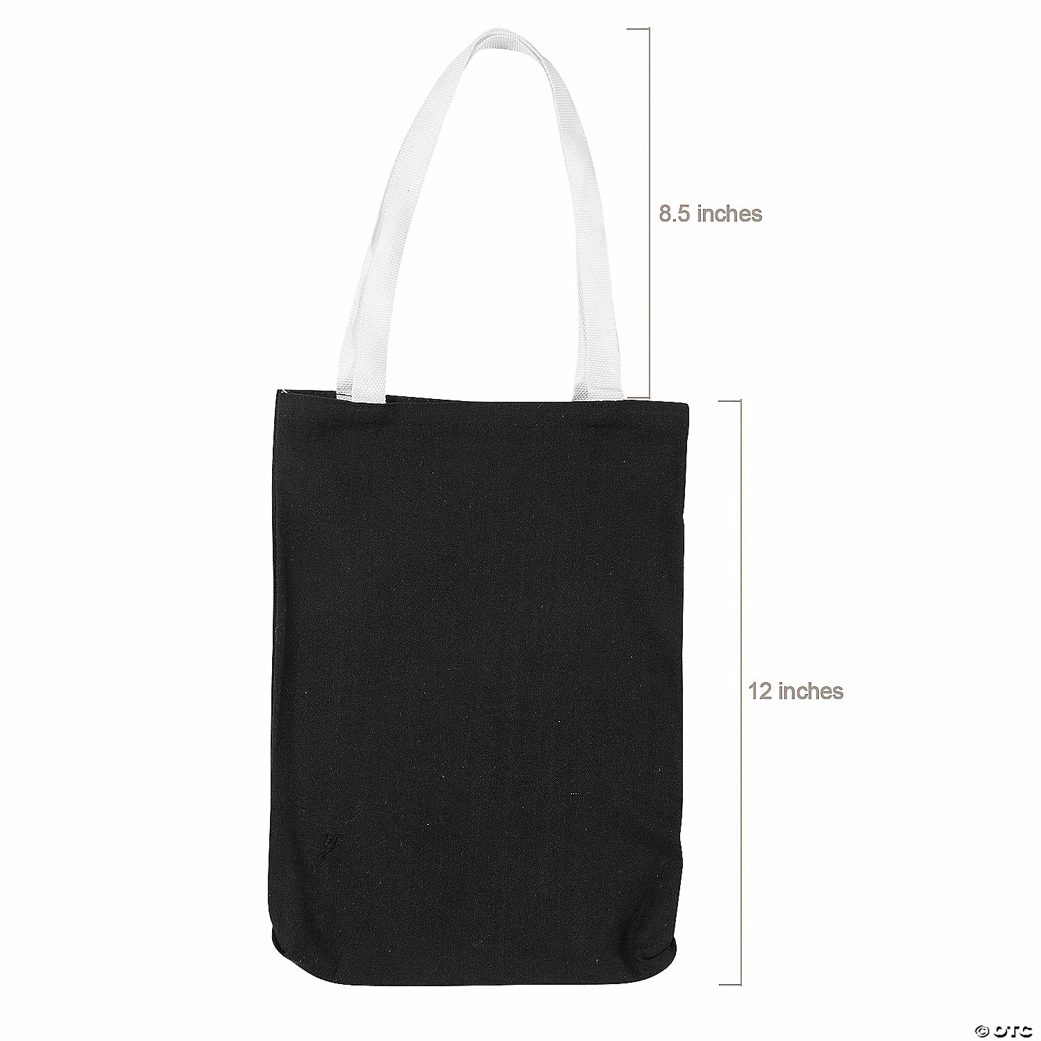10" x 12" Medium Black Canvas Tote Bags - 12 Pc. 2 10" x 12" Medium Black Canvas Tote Bags - 12 Pc. - Image 2