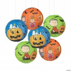 12" Peanuts® Halloween Hanging Paper Lanterns - 6 Pc.