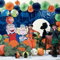 12" Peanuts® Halloween Hanging Paper Lanterns - 6 Pc. -Halloween Costumes Trunk or Treat Shop 12 peanuts sup sup halloween hanging paper lanterns 6 pc 13703066 a02