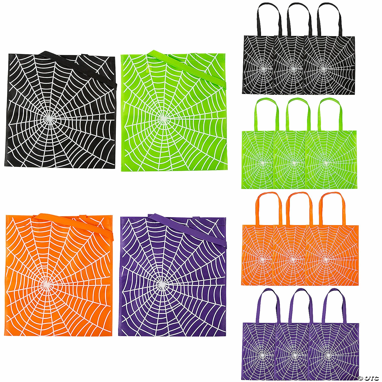 15" x 16" Large Spider Web Tote Bags - 12 Pc. 1 15" x 16" Large Spider Web Tote Bags - 12 Pc.