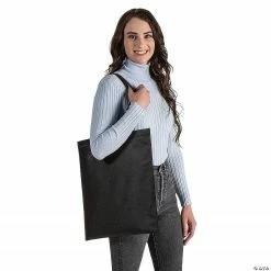 15" x 17" Large Black Tote Bags - 12 Pc. -Halloween Costumes Trunk or Treat Shop 15 x 17 large black tote bags 12 pc 13632102 a02