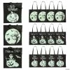 15" x 17" Large Nonwoven Glow-in-the-Dark Halloween Tote Bags - 12 Pc.