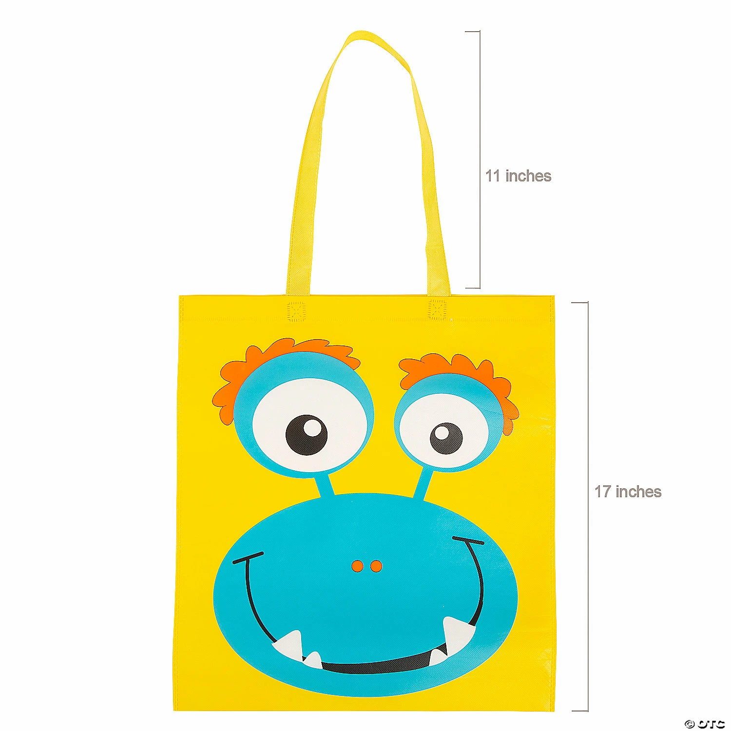 15" x 17" Large Nonwoven Monster Face Tote Bags - 12 Pc. 2 15" x 17" Large Nonwoven Monster Face Tote Bags - 12 Pc. - Image 2