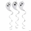 17" Giant Ghost Hanging Paper Swirl Halloween Decorations - 12 Pc.