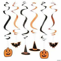 26" Hanging Swirl Halloween Decorations - 24 Pc.