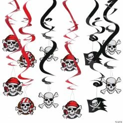 27" Pirate Hanging Swirl Decorations - 12 Pc.