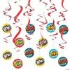 28" Superhero Hanging Swirls - 12 Pc.
