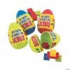 3" Built on Jesus Color Brick-Filled Plastic Easter Eggs - 12 Pc.