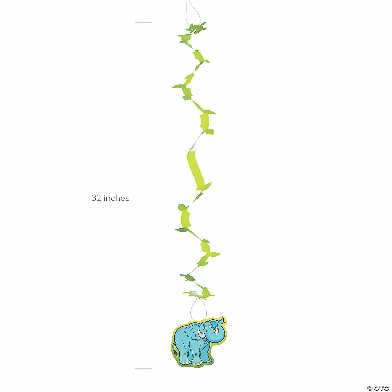 32" Zoo Adventure Hanging Swirl Decorations - 12 Pc. 2 32" Zoo Adventure Hanging Swirl Decorations - 12 Pc. - Image 2