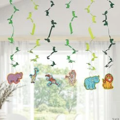 32" Zoo Adventure Hanging Swirl Decorations - 12 Pc. 5 32" Zoo Adventure Hanging Swirl Decorations - 12 Pc. -Halloween Costumes Trunk or Treat Shop 32 zoo adventure hanging swirl decorations 12 pc 13798160 a02