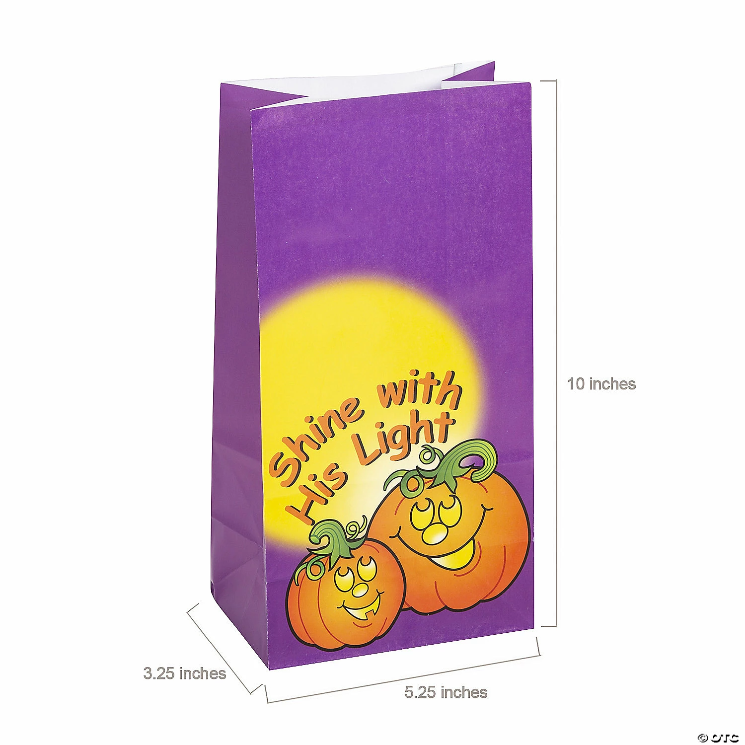 5 1/4" x 10" Christian Pumpkin Treat Bags - 12 Pc. 2 5 1/4" x 10" Christian Pumpkin Treat Bags - 12 Pc. - Image 2