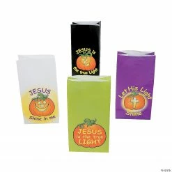 5 1/4" x 10" Christian Pumpkin Treat Bags - 12 Pc. 5 5 1/4" x 10" Christian Pumpkin Treat Bags - 12 Pc. -Halloween Costumes Trunk or Treat Shop 5 1 4 x 10 christian pumpkin treat bags 12 pc 36 2244 a02