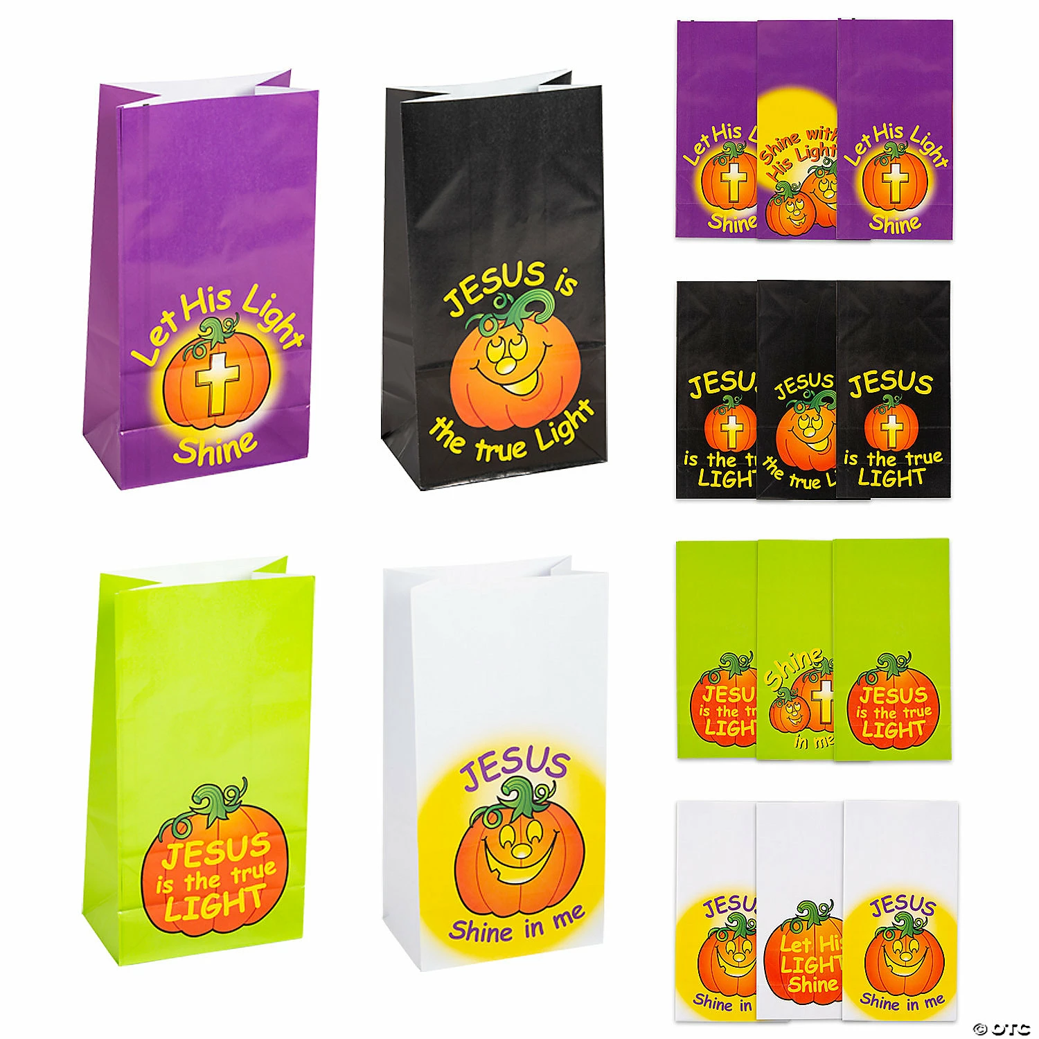 5 1/4" x 10" Christian Pumpkin Treat Bags - 12 Pc. 1 5 1/4" x 10" Christian Pumpkin Treat Bags - 12 Pc.