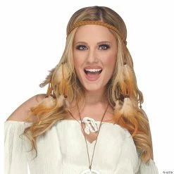 Adult's Red Feather Headband