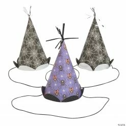 Basic Boo Halloween Cone Party Hats - 6 Pc.