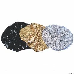 Beret Sequin Black