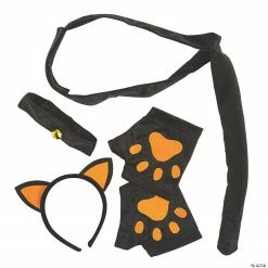 Black Cat Accessories Set - 4 Pc. -Halloween Costumes Trunk or Treat Shop black cat accessories set 4 pc 13846642 a02