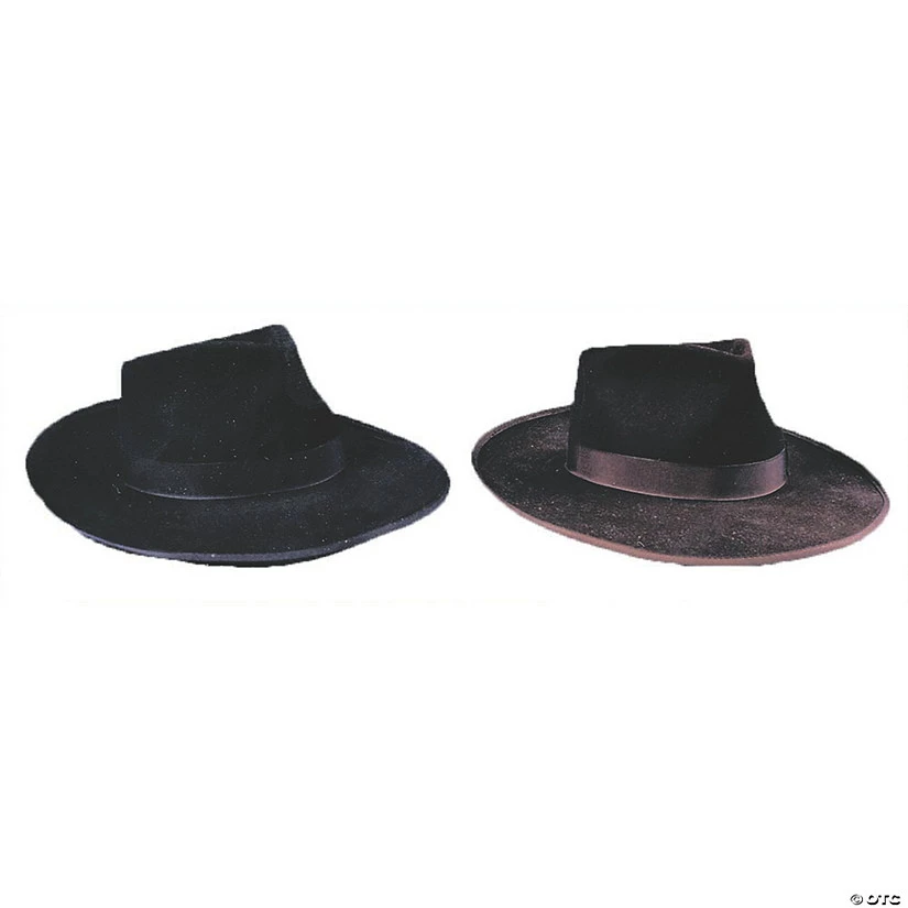 Black Gangster Hat - Large 1 Black Gangster Hat - Large