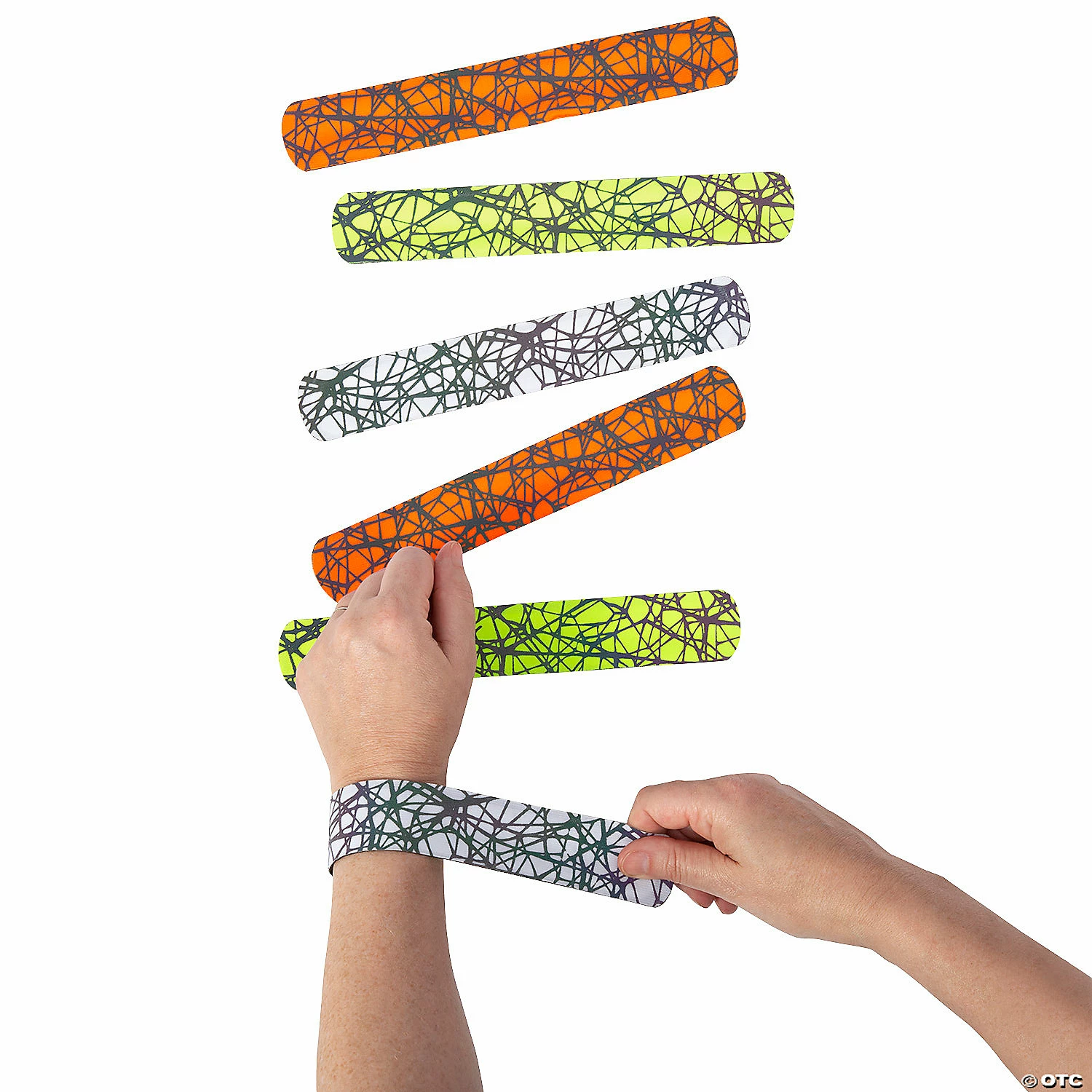 Black Light Slap Bracelets - 12 Pc. 2 Black Light Slap Bracelets - 12 Pc. - Image 2
