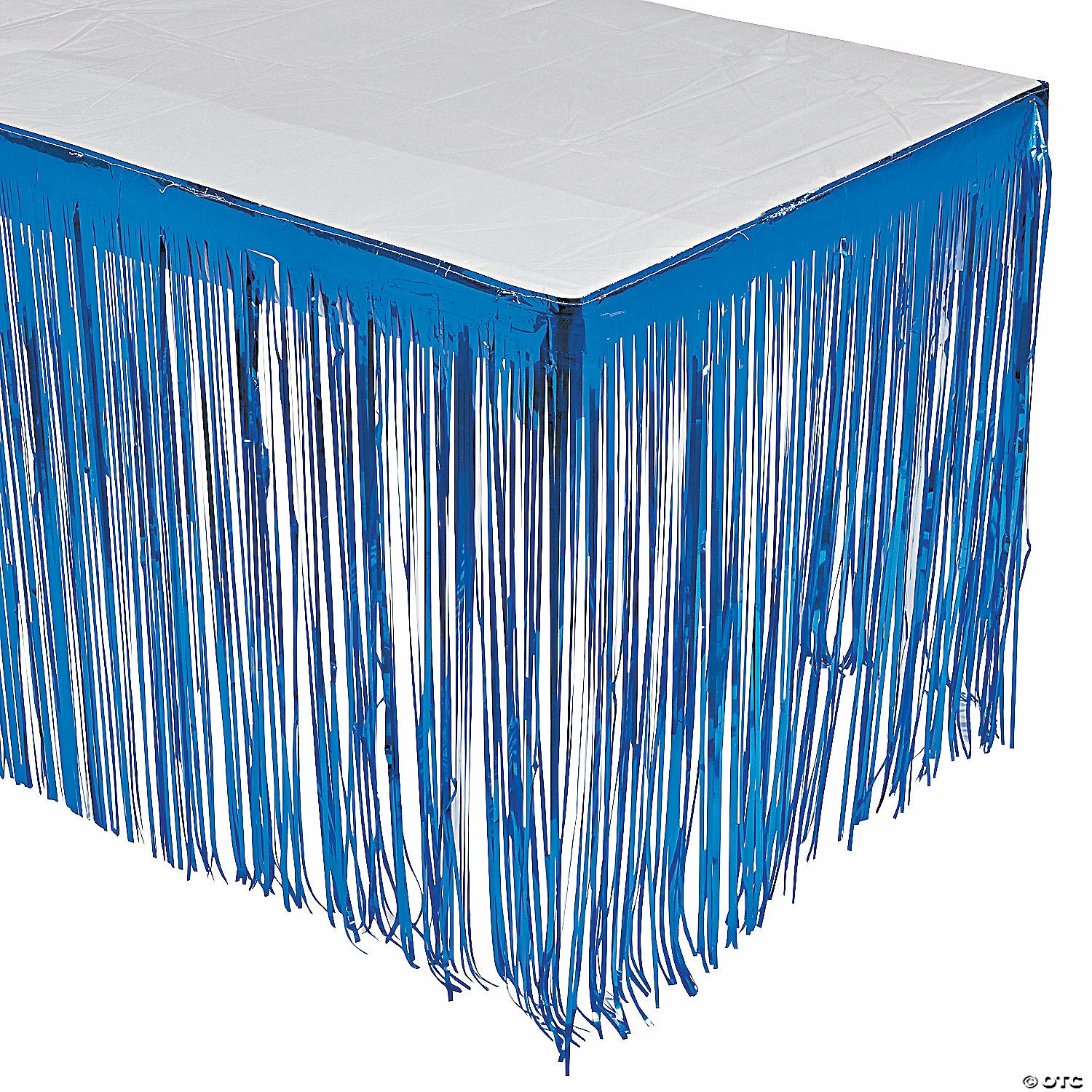 Metallic Fringe Plastic Table Skirt 1 Metallic Fringe Plastic Table Skirt