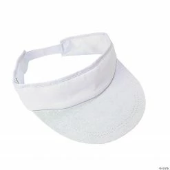 Bulk DIY White Cotton Visors - 48 Pc.