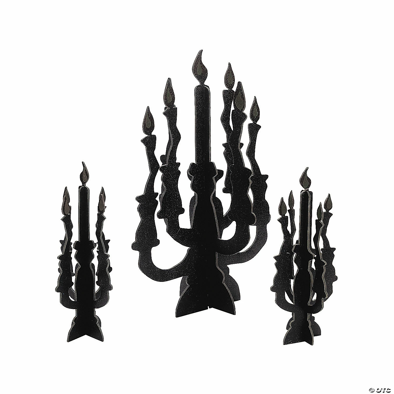Candelabra Centerpieces with Glow-in-the-Dark Flames - 3 Pc. 1 Candelabra Centerpieces with Glow-in-the-Dark Flames - 3 Pc.