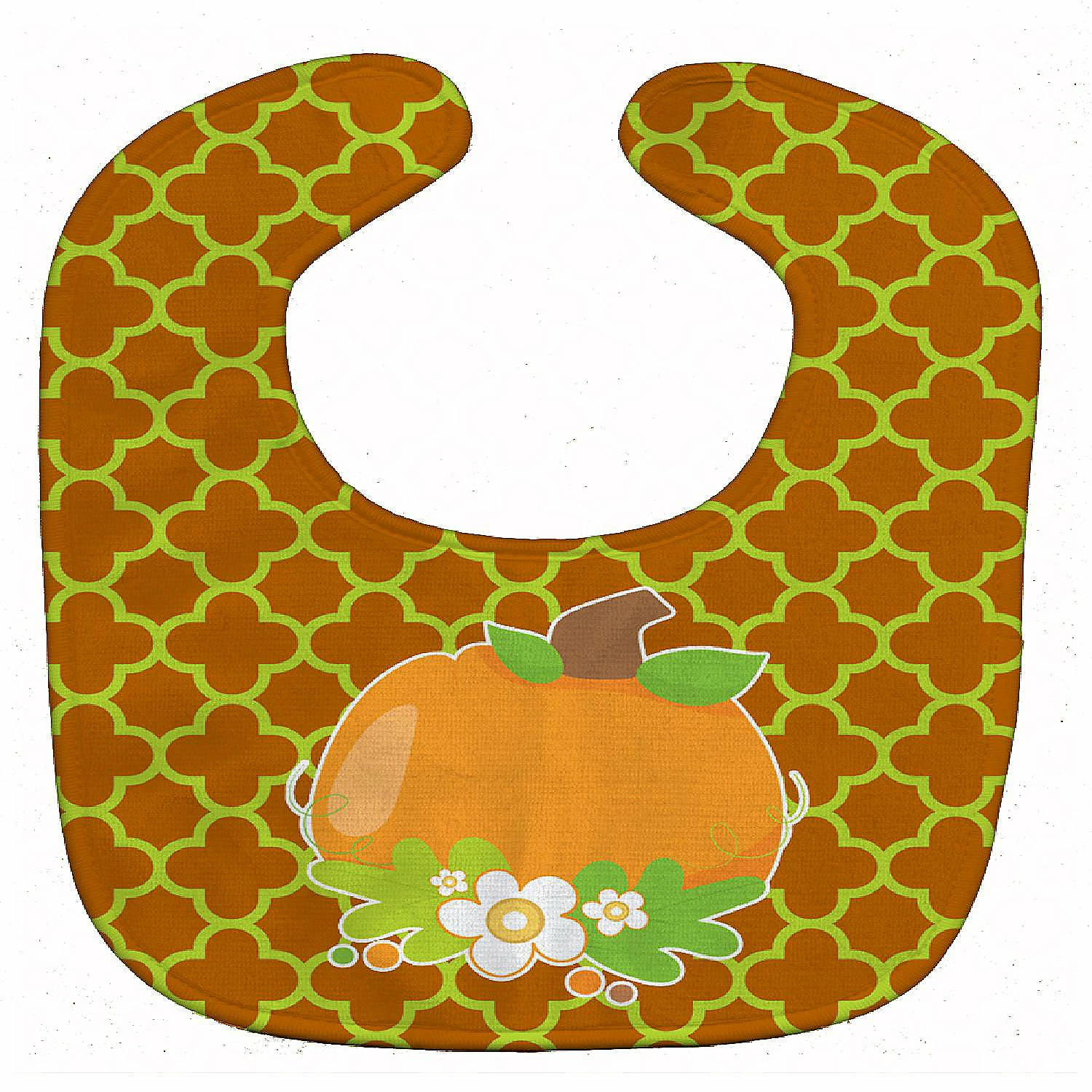 Caroline's Treasures Fall Pumpkin Orange Quatrfoil Baby Bib, 10 x 13, 1 Caroline's Treasures Fall Pumpkin Orange Quatrfoil Baby Bib, 10 x 13,