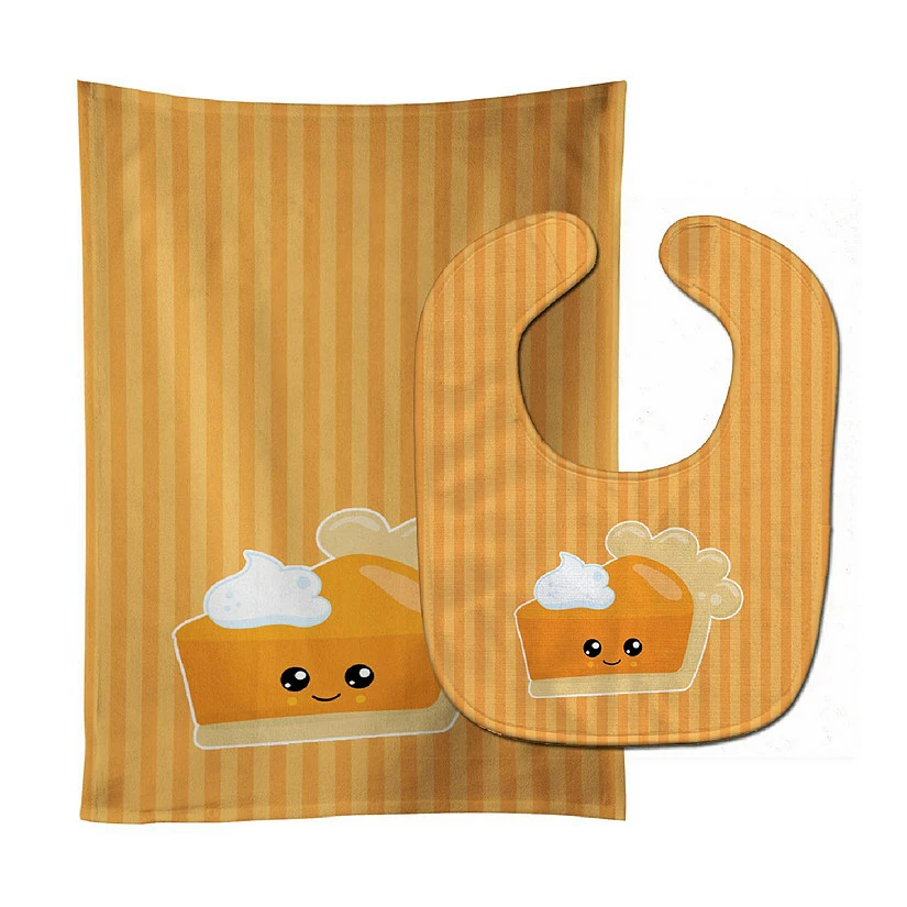 Caroline's Treasures Fall Pumpkin Pie Baby Bib & Burp Cloth, 11 x 18, 1 Caroline's Treasures Fall Pumpkin Pie Baby Bib & Burp Cloth, 11 x 18,