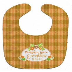 Caroline's Treasures Fall Pumpkin Spice and Everything Baby Bib, 10 x 13,