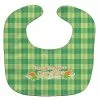 Caroline's Treasures Fall Pumpkin Spice Gingham Baby Bib, 10 x 13,