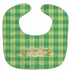 Caroline's Treasures Fall Pumpkin Spice Gingham Baby Bib, 10 x 13,