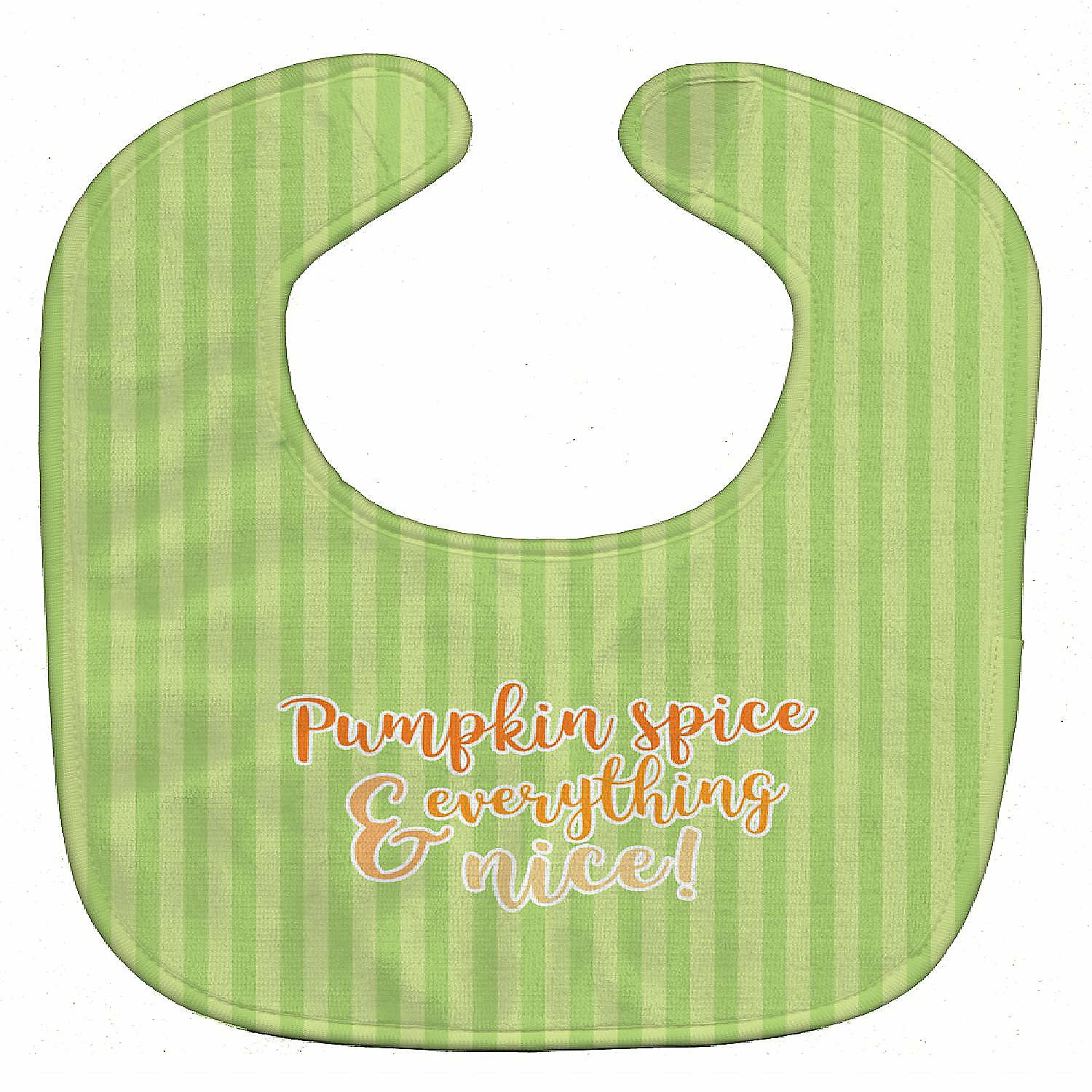 Caroline's Treasures Fall Pumpkin Spice Green Stripe Baby Bib, 10 x 13, 1 Caroline's Treasures Fall Pumpkin Spice Green Stripe Baby Bib, 10 x 13,