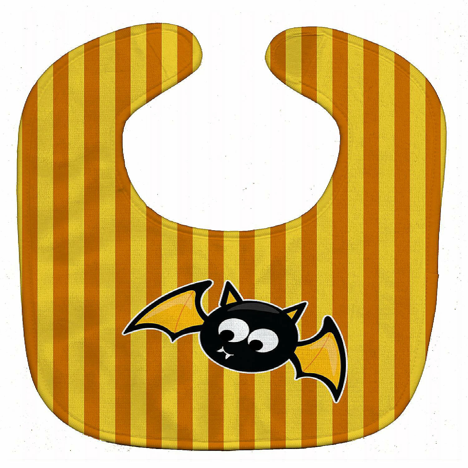 Caroline's Treasures, Halloween, Halloween Bat Orange Stripes Baby Bib, 10 x 13, 1 Caroline's Treasures, Halloween, Halloween Bat Orange Stripes Baby Bib, 10 x 13,