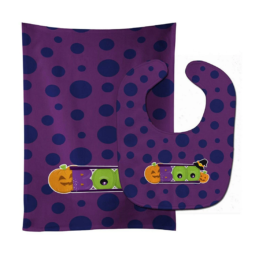 Caroline's Treasures, Halloween, Halloween Boo Baby Bib & Burp Cloth, 11 x 18, 1 Caroline's Treasures, Halloween, Halloween Boo Baby Bib & Burp Cloth, 11 x 18,