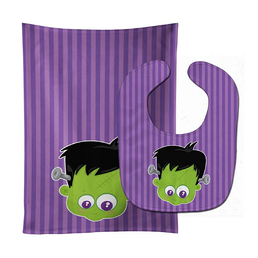 Caroline's Treasures, Halloween, Halloween Frankenstein Baby Bib & Burp Cloth, 11 x 18, 1 Caroline's Treasures, Halloween, Halloween Frankenstein Baby Bib & Burp Cloth, 11 x 18,
