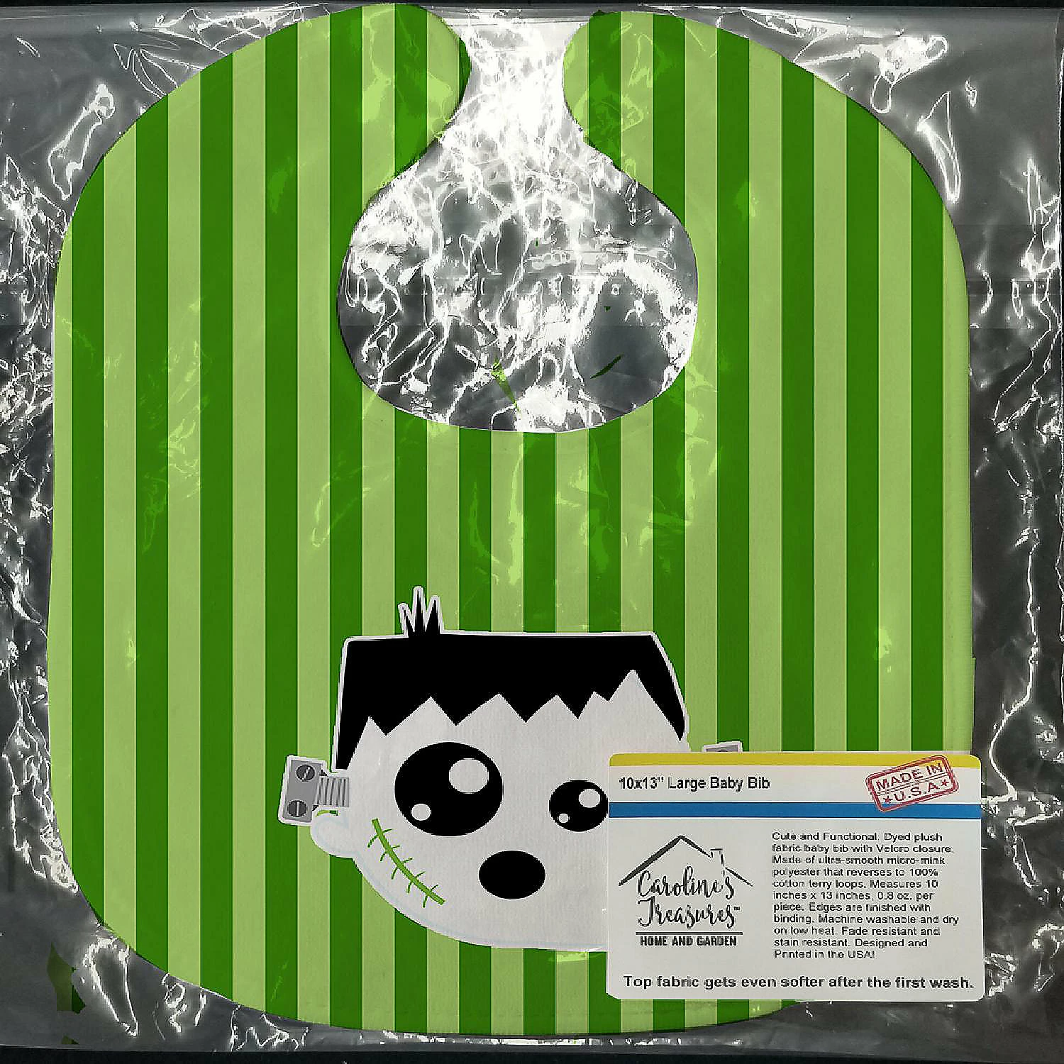 Caroline's Treasures, Halloween, Halloween Ghost Frankenstein Baby Bib, 10 x 13, 2 Caroline's Treasures, Halloween, Halloween Ghost Frankenstein Baby Bib, 10 x 13, - Image 2