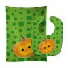 Caroline's Treasures, Halloween, Halloween JackOLantern Baby Bib & Burp Cloth, 11 x 18,