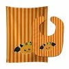 Caroline's Treasures, Halloween, Halloween Pumpkin Bat Baby Bib & Burp Cloth, 11 x 18,