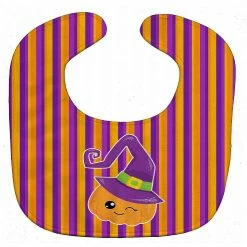 Caroline's Treasures, Halloween, Halloween Pumpkin Witch Baby Bib, 10 x 13,