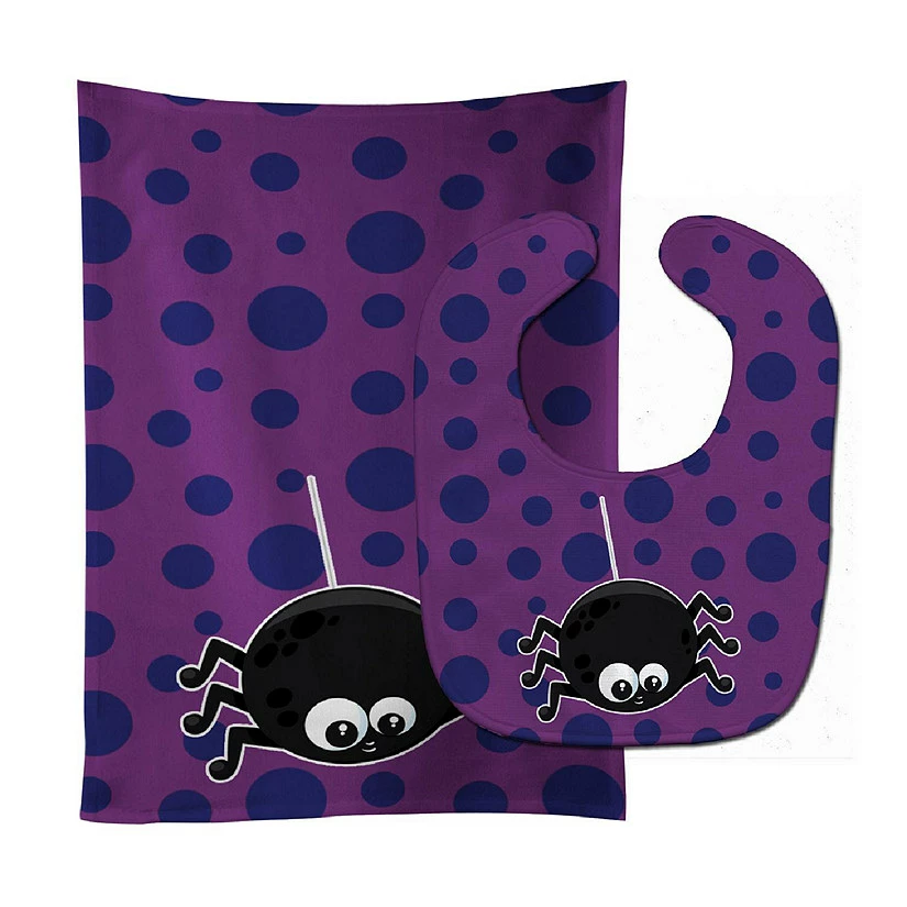Caroline's Treasures, Halloween, Halloween Spider Baby Bib & Burp Cloth, 11 x 18, 1 Caroline's Treasures, Halloween, Halloween Spider Baby Bib & Burp Cloth, 11 x 18,
