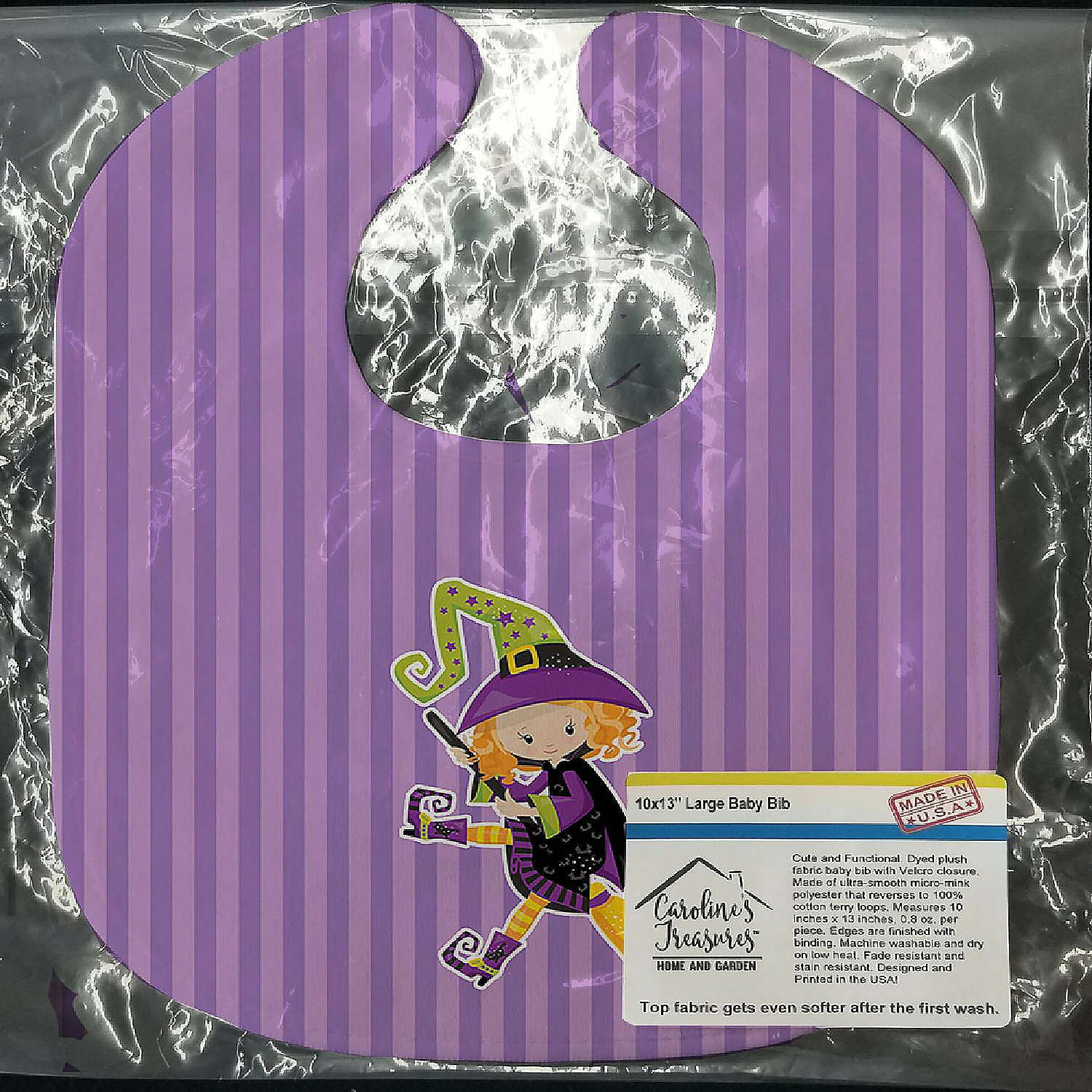 Caroline's Treasures, Halloween, Halloween Witch Baby Bib, 10 x 13, 2 Caroline's Treasures, Halloween, Halloween Witch Baby Bib, 10 x 13, - Image 2
