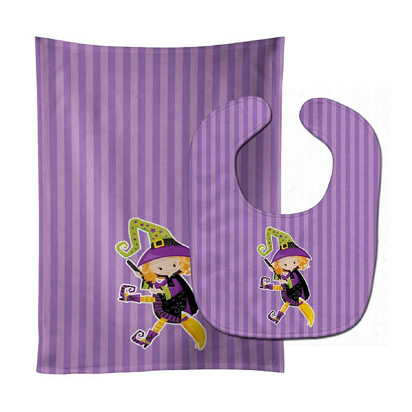 Caroline's Treasures, Halloween, Halloween Witch Baby Bib & Burp Cloth, 11 x 18, 1 Caroline's Treasures, Halloween, Halloween Witch Baby Bib & Burp Cloth, 11 x 18,
