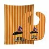 Caroline's Treasures, Halloween, Halloween Witch's Hat and Legs Baby Bib & Burp Cloth, 11 x 18,