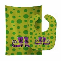 Caroline's Treasures, Halloween, Halloween Witch's Shoes Baby Bib & Burp Cloth, 11 x 18,