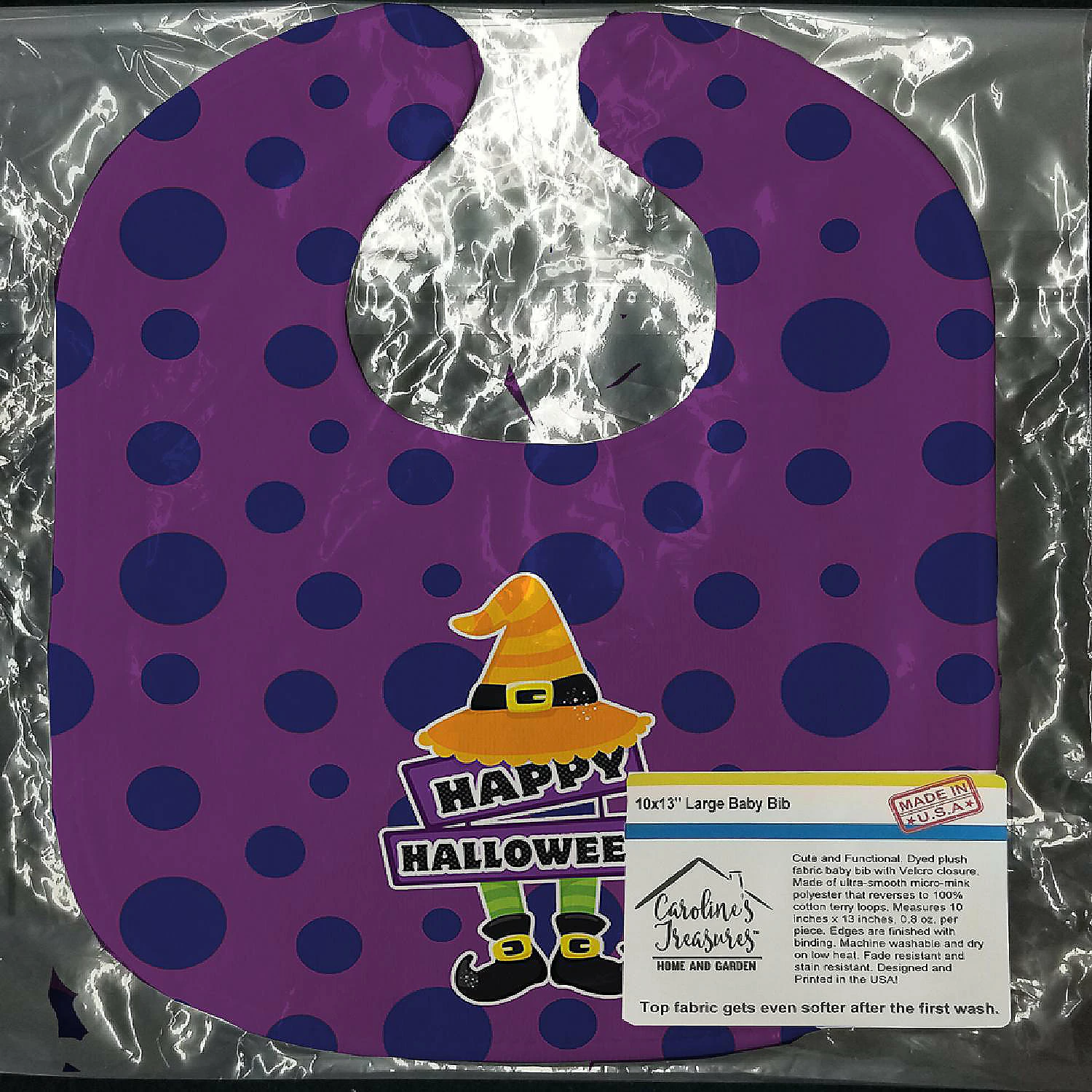 Caroline's Treasures, Halloween, Happy Halloween Baby Bib, 10 x 13, 2 Caroline's Treasures, Halloween, Happy Halloween Baby Bib, 10 x 13, - Image 2