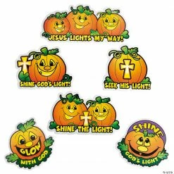 Christian Pumpkin Cutouts - 12 Pc.