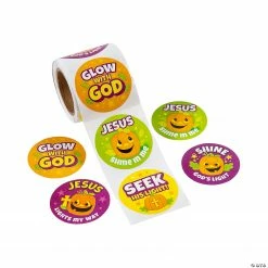 Christian Pumpkin Halloween Sticker Roll - 100 Stickers