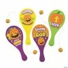Christian Pumpkin Paddleball Games - 12 Pc.