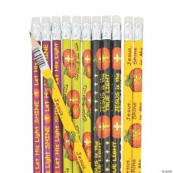 Christian Pumpkin Pencils - 24 Pc.